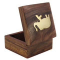 Indian Elephant Jewelry Holder - 3 x 3 x 2 Inch Small Wood Box - Jewelry Boxes for Necklaces -Lover Gifts