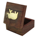 Indian Elephant Jewelry Holder - 3 x 3 x 2 Inch Small Wood Box - Jewelry Boxes for Necklaces -Lover Gifts