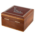 ShalinIndia Handmade Indian Dolphin Wooden Jewelry Box - 4x4x2 Inch - Artisan Crafted Sheesham Wood Brass