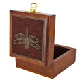 ShalinIndia Handmade Indian Dragonfly Wooden Jewelry Box -4x4x2 Inch -Artisan Crafted Sheesham Wood Brass